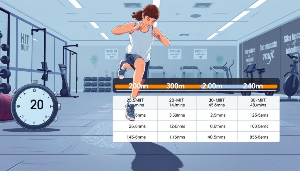 workout durations and intensity options